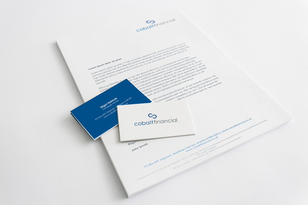 Cobalt Financial stationery