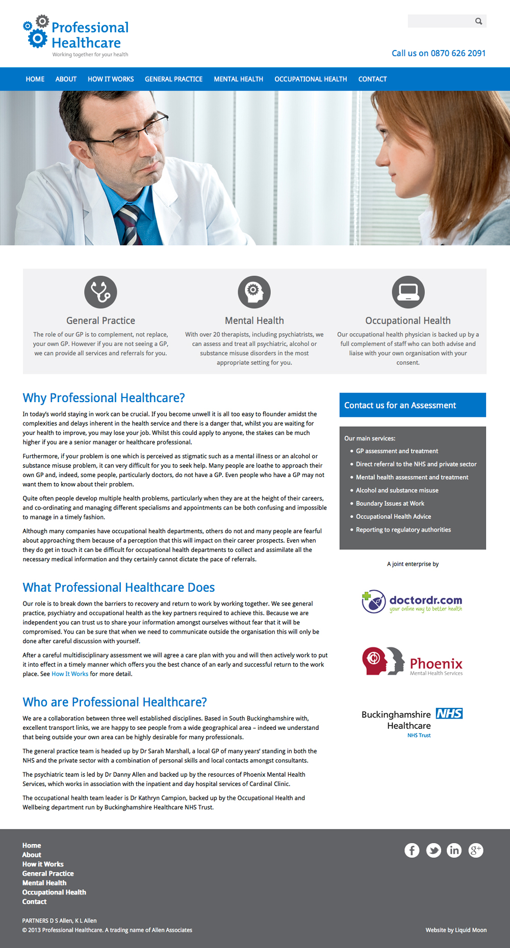 Professional Healthcare website